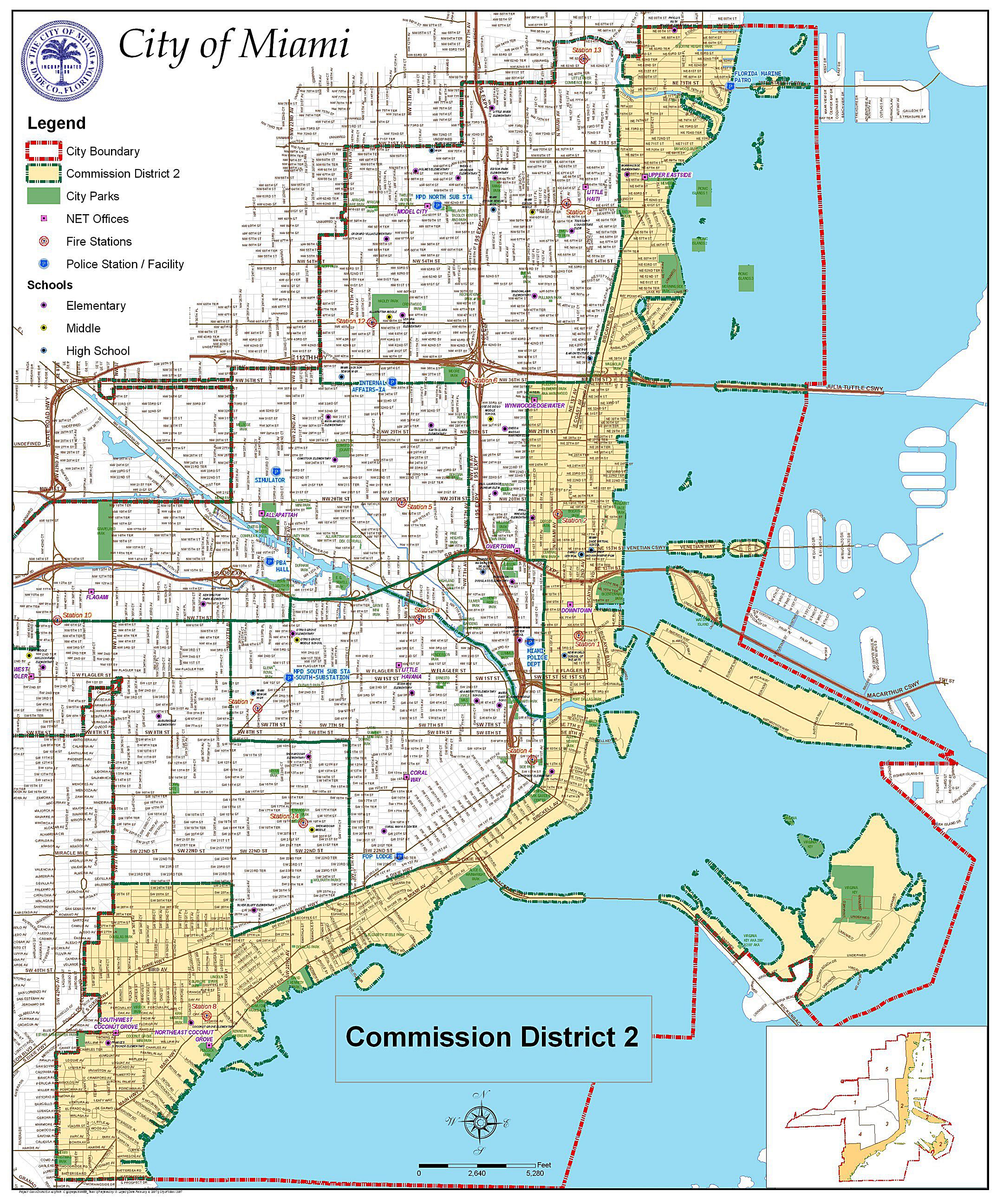 A Map Of Miami Florida - United States Map