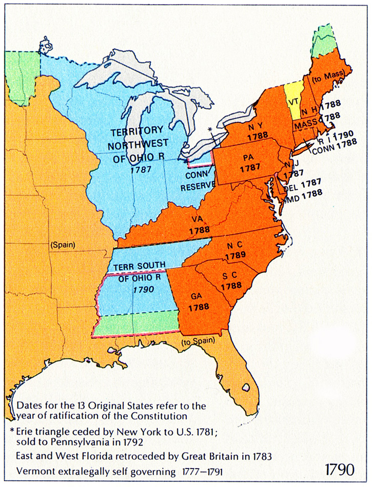 United States 1798 Map