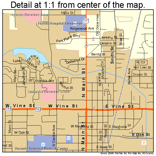 Kissimmee Florida Street Map 1236950