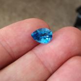 USA Cutting! Fine Color London Blue Topaz  2.16 ct 