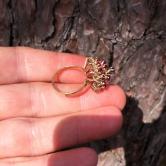 Antique / Vintage Natural Ruby 14 kt Ring 4+ Carats of Rubies! 