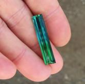 Bi Color! Blue - Green Tourmaline Afghanistan 15.09 ct GL