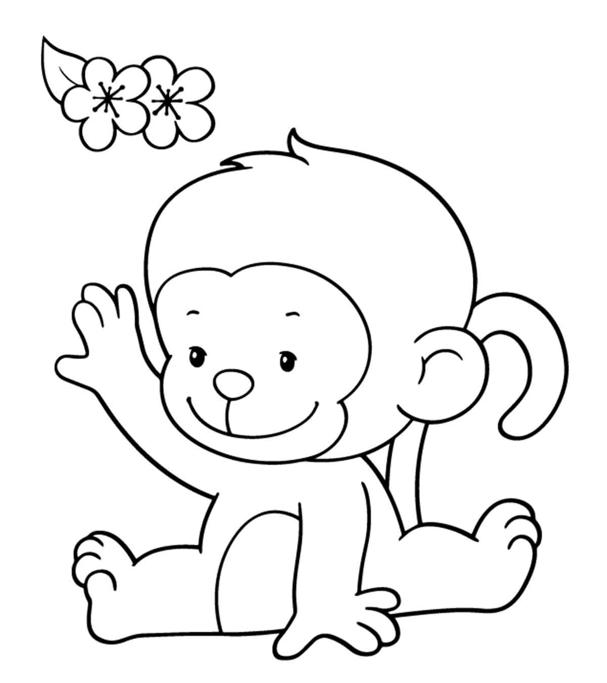 Monkey Coloring Pages For Toddler