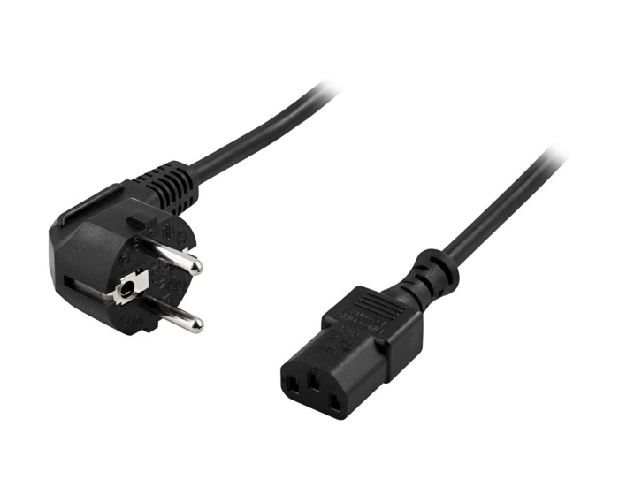 Deltaco Power cable 2m Black