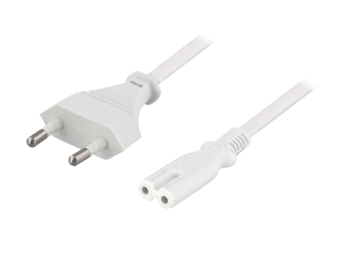 Deltaco Power cable 0,5m White