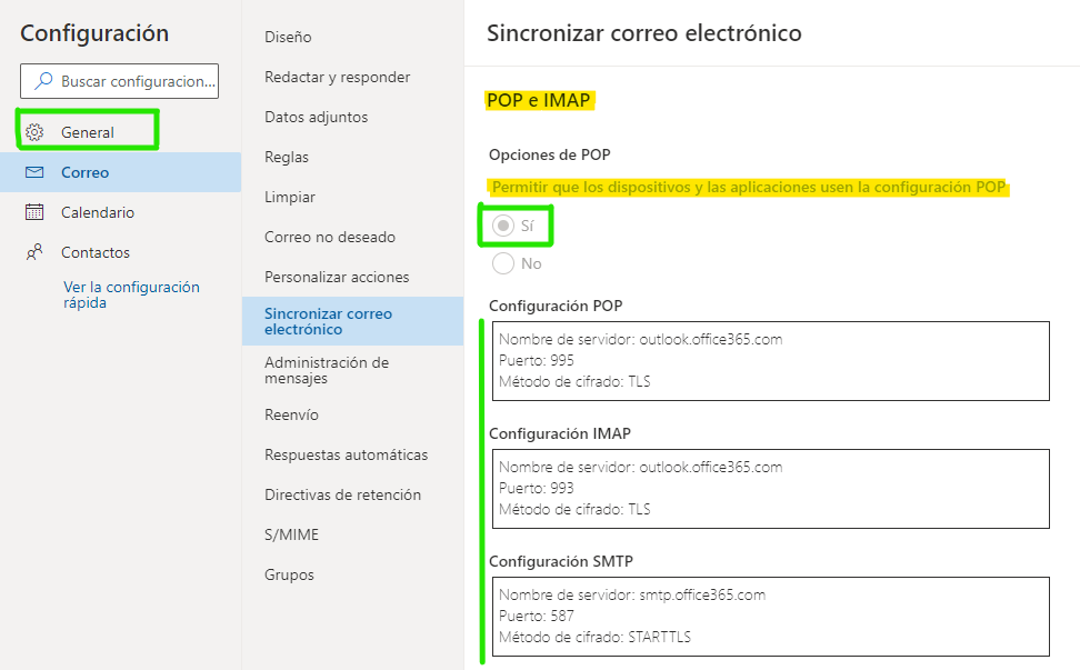 Configurar la seguridad de cuentas de outlook para usarlas con Microsip -  Mayaccess