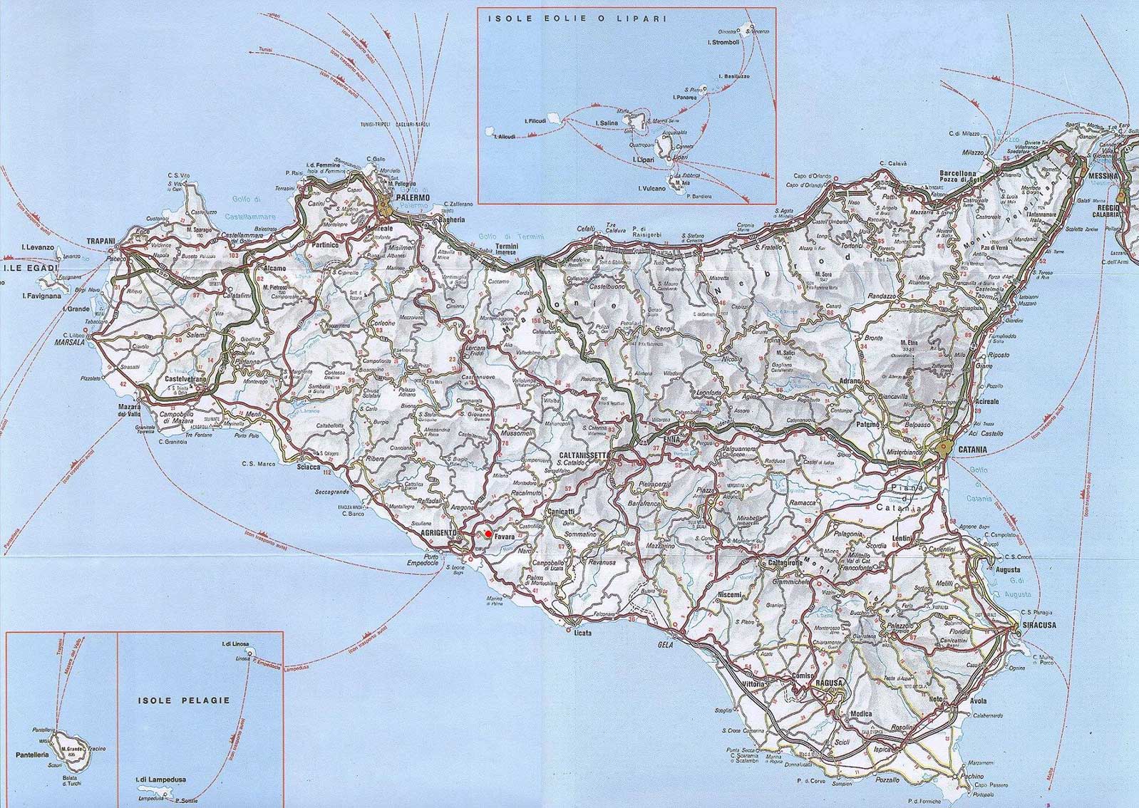 Sicily Detailed Map - Mapsof.Net