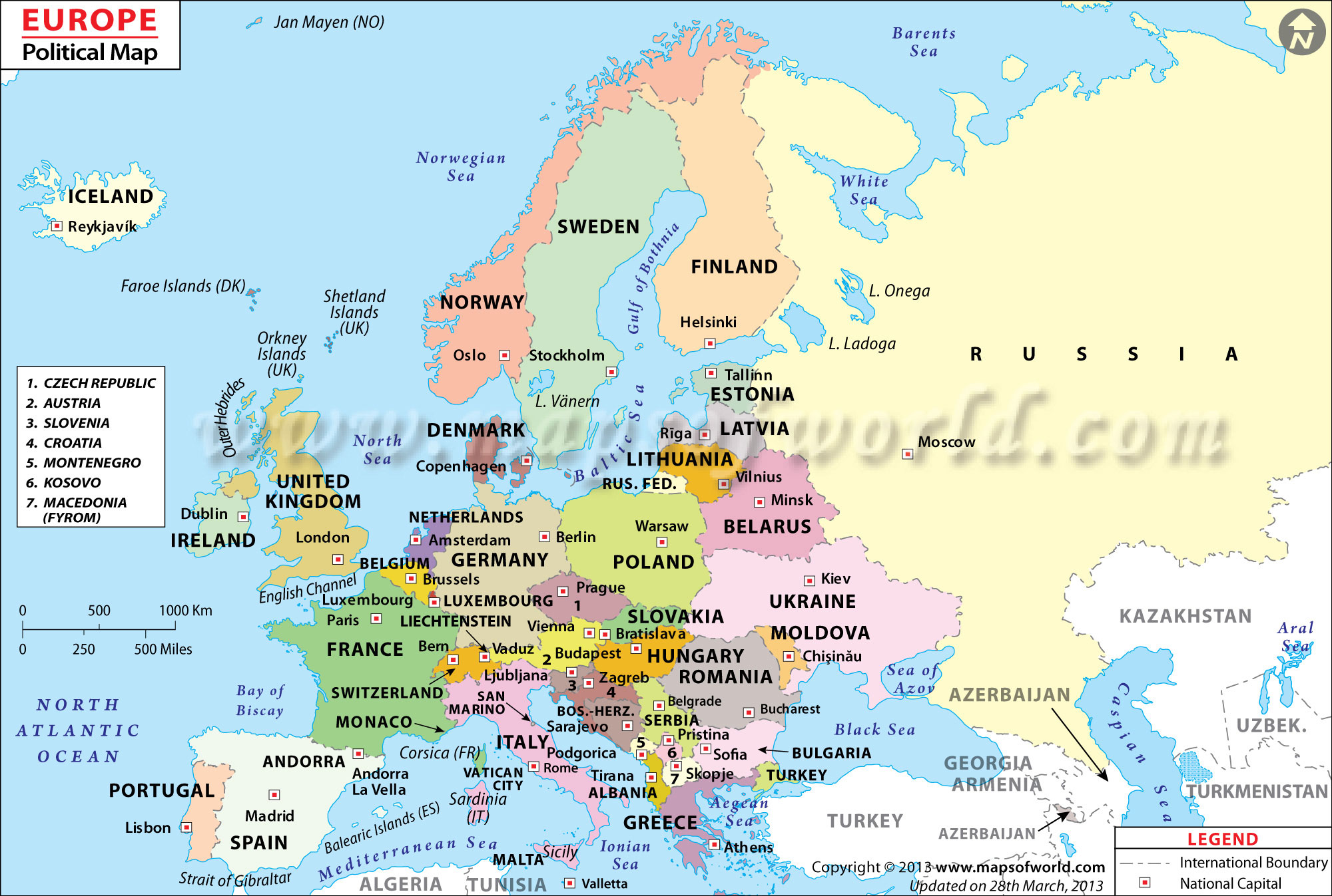 Political Map Of Europe With All Capitals Europe Poli - vrogue.co