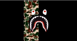 Create meme: A Bathing Ape, bape logo, bape shark wallpaper