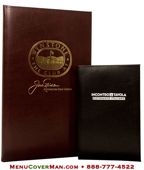 Tuxedo Leather Menu Covers • MenuCoverMan