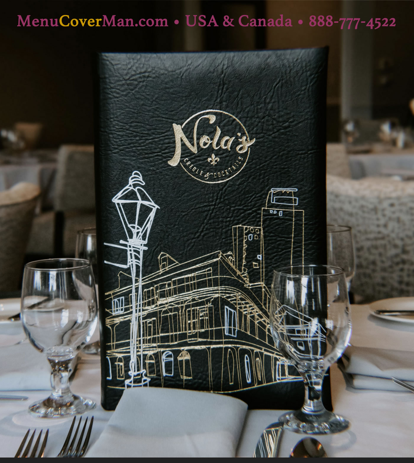 Beautiful Menu Covers 888-777-4522