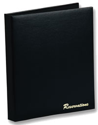 Restaurant reservations books.