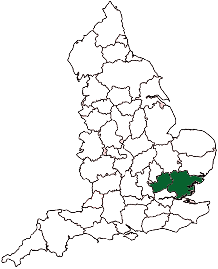 County map of UK