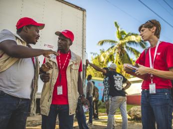 Mercy corps program staff in haiti