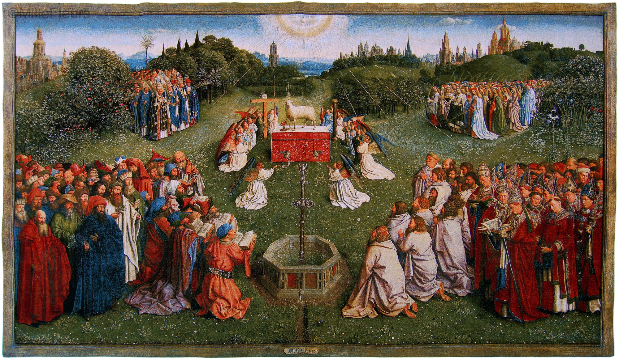 Adoration of the Mystic Lamb (van Eyck) - Masterpieces - Wall ...