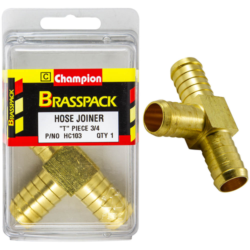 3/4  Hose Joiner-"T"-Brass