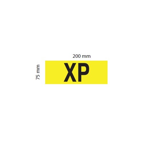 200 x 75 mm Fluro BG with Black Text