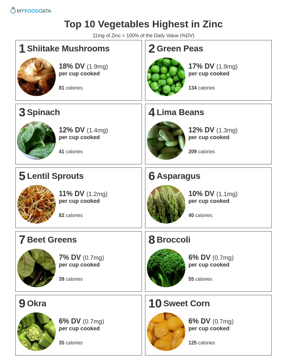 Zinc Rich Foods List