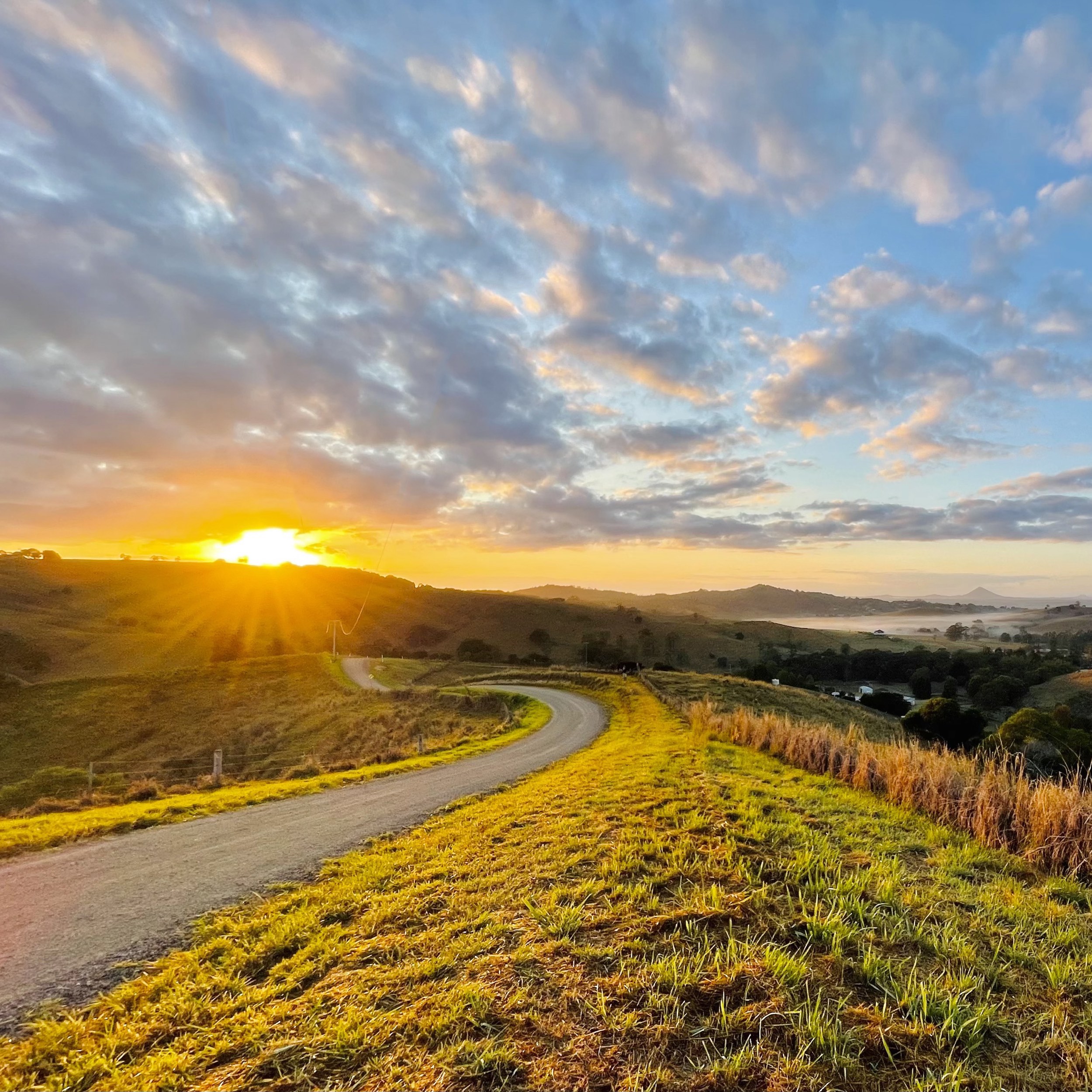 Sunset in Noosa Hinterlands on the Great Noosa Trail Network