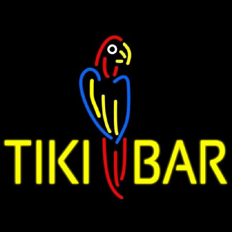 Tiki Bar Parrot Neon Sign