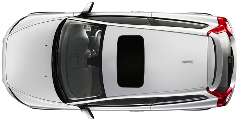 Black Car Top View PNG