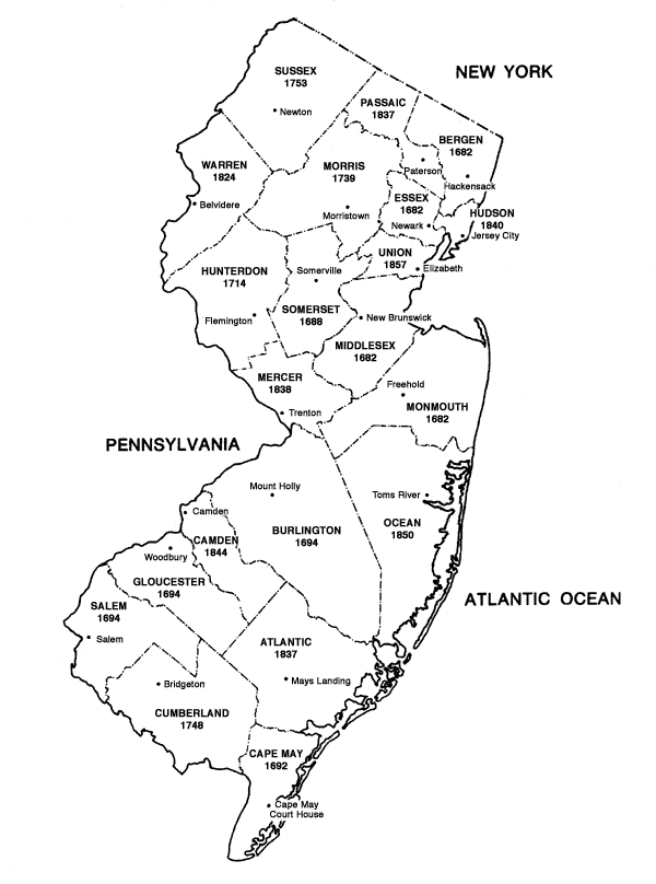 State Of New Jersey Map