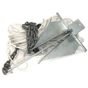 Anchor Kit - 8S Danforth style (4kg) 50m x 8mm PE Rope/2m Chain