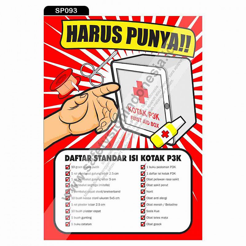 Safety Poster » SP093-Safety Poster Harus Punya, Daftar Standar Isi ...