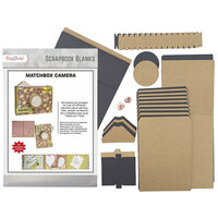 CrafTreat - Scrapbook Blanks - Matchbox Camera- Black And Kraft