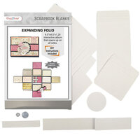 CrafTreat - Scrapbook Blanks - Precut Album Base - Expanding Folio - White
