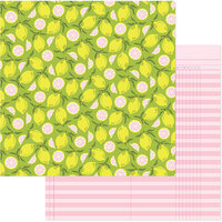 American Crafts - Whatevs Collection - 12 x 12 Double Sided Paper - Lemonade