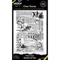 Arden Creative Studio - Maker Series Collection - Clear Photopolymer Stamps - Season Of Joy Background Stamp