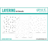 Gina K Designs - Layering Stencils - Confetti