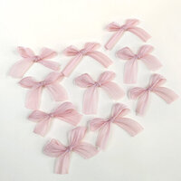 Dress My Craft - Metallic Silk Bows - Pink