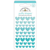 Doodlebug Design - Monochromatic Collection - Stickers - Puffy Shapes - Swimming Pool Heart