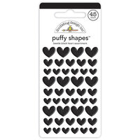 Doodlebug Design - Monochromatic Collection - Stickers - Puffy Shapes - Beetle Black Heart