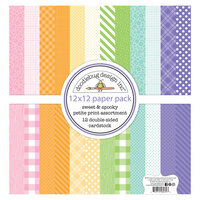 Doodlebug Design - Sweet and Spooky Collection - Halloween - 12 x 12 Paper Pack - Petite Prints