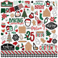 Echo Park - Baking Spirits Bright Collection - 12 x 12 Cardstock Stickers - Elements