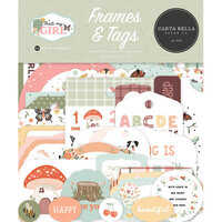 Carta Bella Paper - That's My Girl Collection - Ephemera - Frames And Tags