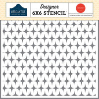 Carta Bella Paper - Mercantile Collection - 6 x 6 Stencils - Wavy Sparkle