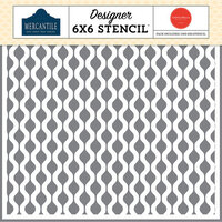 Carta Bella Paper - Mercantile Collection - 6 x 6 Stencils - Groovy Squiggles