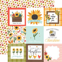 Carta Bella Paper - Sunflower Summer Collection - 12 x 12 Double Sided Paper - 4 x 4 Journaling Cards