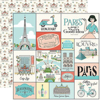 Carta Bella Paper - Paris Collection - 12 x 12 Double Sided Paper - Paris Journaling Cards