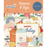 Carta Bella Paper - They Say It's Your Birthday Collection - Ephemera - Frames And Tags