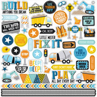 Echo Park - Little Builder Collection - 12 x 12 Cardstock Stickers - Elements