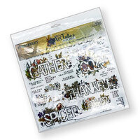 49 and Market - ARToptions Plum Grove Collection - 12 x 12 Rub-On Transfers - Sentiments