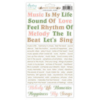 Mintay Papers - Music Garden Collection - 6 x 12 Stickers - Words