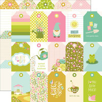 Simple Stories - Tea Garden Collection - 12 x 12 Double Sided Paper - Tag Elements