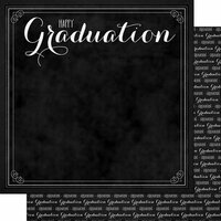 Scrapbook Customs - 12 x 12 Double Sided Paper - Happy Graduation