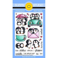 Sunny Studio Stamps - Clear Photopolymer Stamps - Passionate Penguins